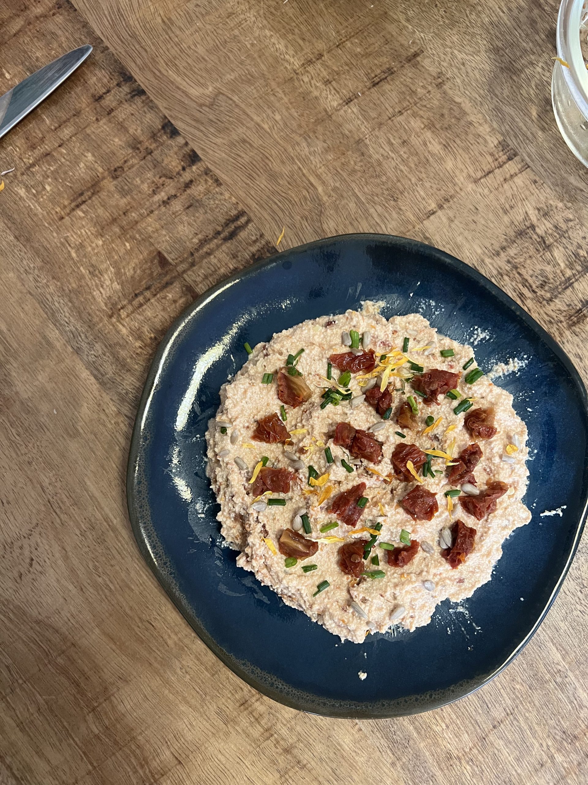 crème de tofu réalisé lors d'un atelier de cuisine